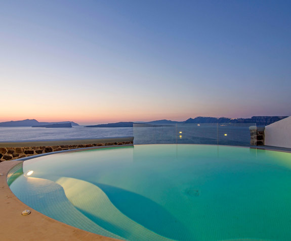 Grand Ambassador Santorini Hotel Villa balcony pool